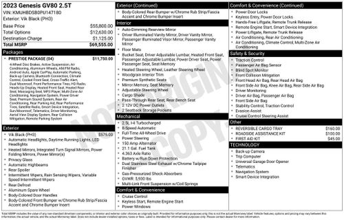 2023 Genesis GV80 2.5T