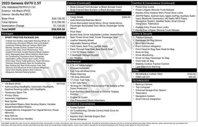 2023 Genesis GV70 2.5T