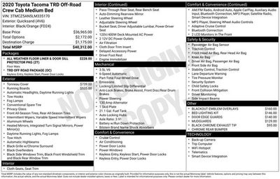 2020 Toyota Tacoma TRD Off-Road V6