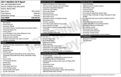 2011 Mazda Mazda CX-9 Sport