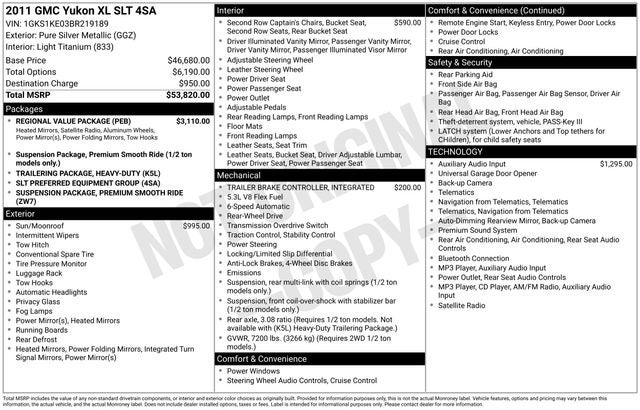 2011 GMC Yukon XL SLT 1500