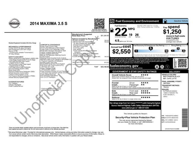 2014 Nissan Maxima 3.5 S