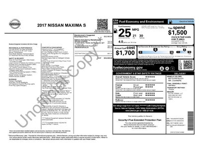 2017 Nissan Maxima 3.5 S