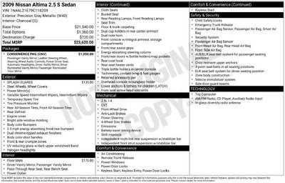 2009 Nissan Altima 2.5 S