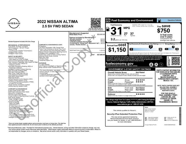 2022 Nissan Altima 2.5 SV