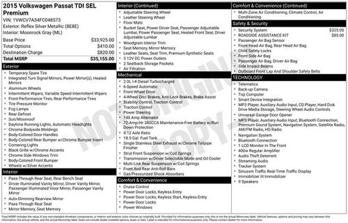 2015 Volkswagen Passat TDI SEL Premium
