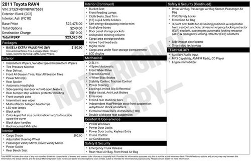 2011 Toyota RAV4 Base