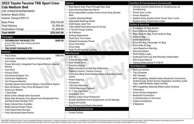 2023 Toyota Tacoma TRD Sport V6
