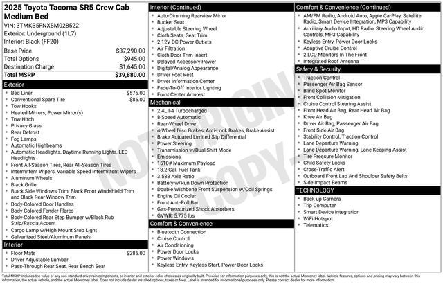 2025 Toyota Tacoma SR5