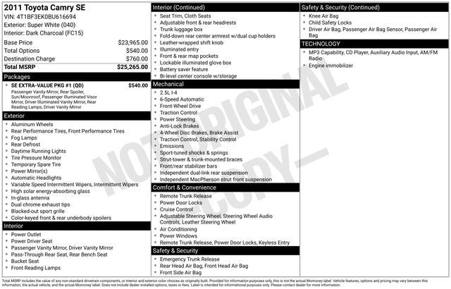 2011 Toyota Camry Base