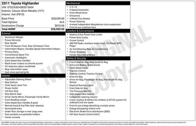 2011 Toyota Highlander Base