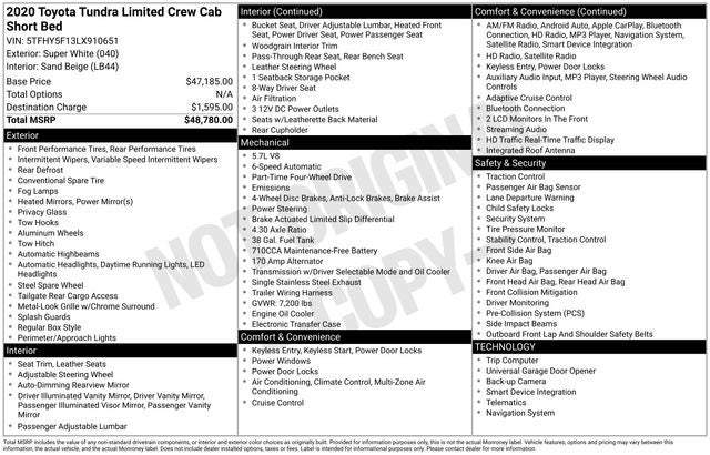 2020 Toyota Tundra Limited