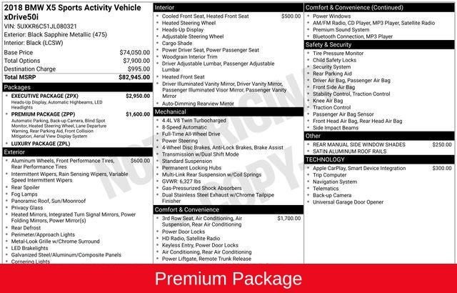 2018 BMW X5 xDrive50i