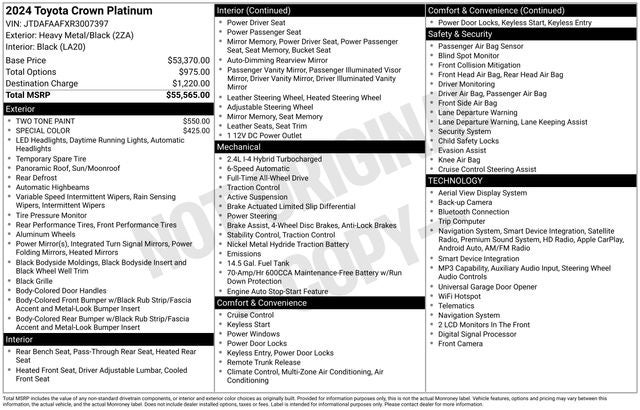 2024 Toyota Crown Platinum