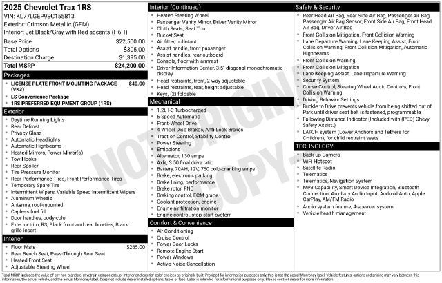 2025 Chevrolet Trax 1RS
