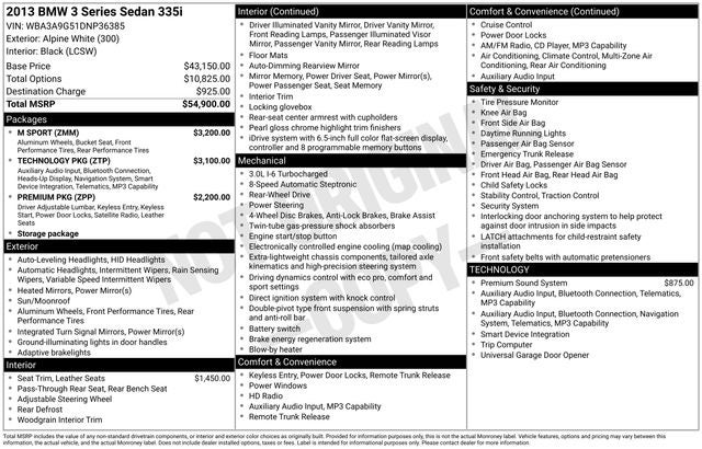 2013 BMW 3 Series 335i
