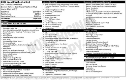 2017 Jeep Cherokee Limited