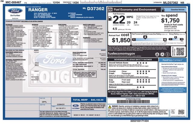 2021 Ford Ranger XLT