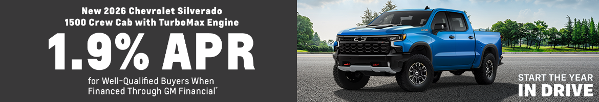 New 2026 Chevrolet Silverado 1500 Crew Cab with TurboMax Engine